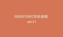 00000709打印机报错 win11