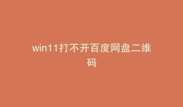 win11打不开百度网盘二维码