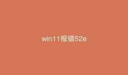 win11报错52e