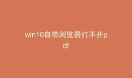 win10自带浏览器打不开pdf