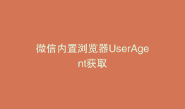 微信内置浏览器UserAgent获取