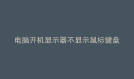 电脑开机显示器不显示鼠标键盘不亮