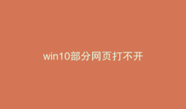 win10部分网页打不开