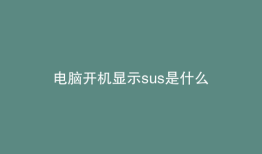 电脑开机显示sus是什么
