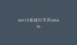win10系统打不开steam
