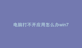 电脑打不开应用怎么办win7
