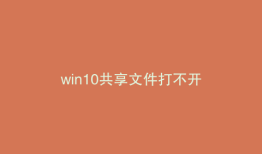 win10共享文件打不开