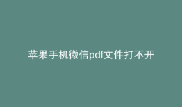 苹果手机微信pdf文件打不开