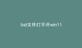 bat文件打不开win11
