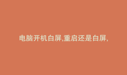 电脑开机白屏,重启还是白屏,哪里的问题