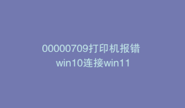 00000709打印机报错 win10连接win11