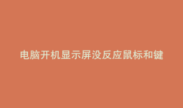 电脑开机显示屏没反应鼠标和键盘的灯都不亮
