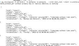 wal2json docker 试用