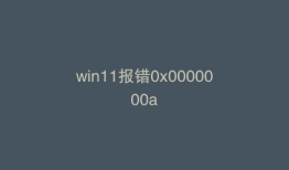 win11报错0x0000000a