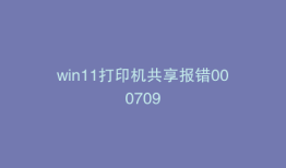 win11打印机共享报错000709