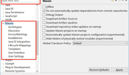 eclipse中配置maven和创建第一个 Spring Boot Application