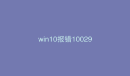win10报错10029