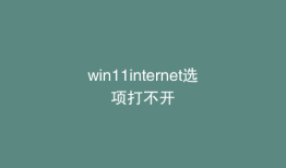 win11internet选项打不开