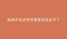 电脑开机没信号黑屏而且关不了机