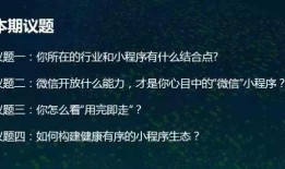 首场微信小论坛上他们都聊了哪些小程序的议题