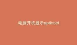 电脑开机显示aptiosetup怎么办