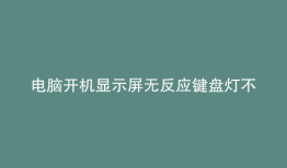 电脑开机显示屏无反应键盘灯不亮鼠标灯亮是怎么回事