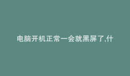 电脑开机正常一会就黑屏了,什么问题
