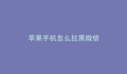 苹果手机怎么拉黑微信