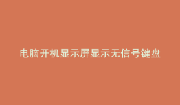 电脑开机显示屏显示无信号键盘不亮鼠标亮