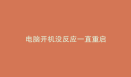 电脑开机没反应一直重启