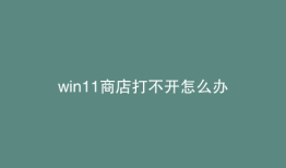 win11商店打不开怎么办