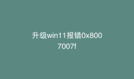 升级win11报错0x8007007f