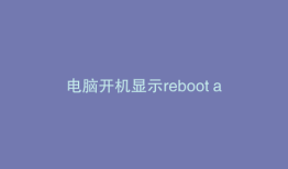 电脑开机显示reboot and selent