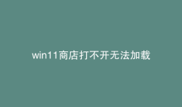 win11商店打不开无法加载