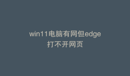 win11电脑有网但edge打不开网页