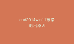 cad2014win11报错退出原因