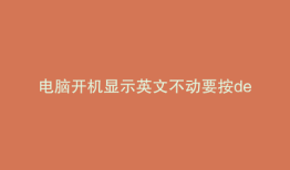 电脑开机显示英文不动要按del