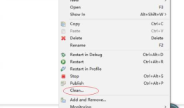 Could not delete D:/workspace/.metadata/.plugins/org.eclipse.wst.server.core/tmp1/wtpwebapps/platform/WEB-INF/lib