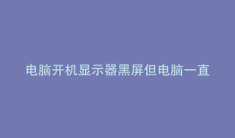 电脑开机显示器黑屏但电脑一直在运行键盘灯不亮