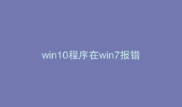 win10程序在win7报错