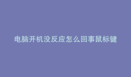 电脑开机没反应怎么回事鼠标键盘灯不亮