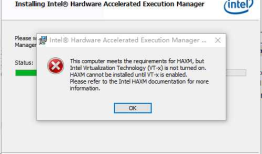 Android AVD启动报错：emulator: ERROR: x86_64 emulation currently requires hardware acceleration! Please ensure Intel HAXM is properly installed and usable.