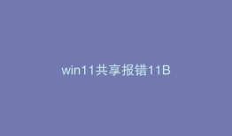 win11共享报错11B