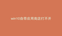 win10自带应用商店打不开