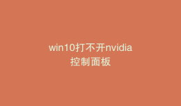 win10打不开nvidia控制面板