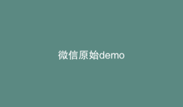 微信原始demo