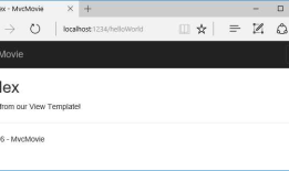 007.Adding a view to an ASP.NET Core MVC app -- 【在asp.net core mvc中添加视图】