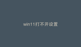 win11打不开设置