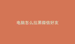 电脑怎么拉黑微信好友