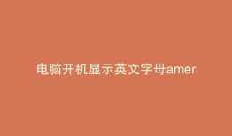 电脑开机显示英文字母american